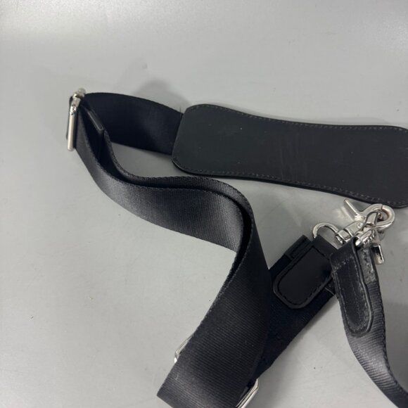 Cole Haan Black Nylon with Black Leather Accents Briefcase Adjustable Strap - Picture 6 of 8